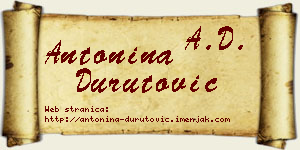 Antonina Durutović vizit kartica